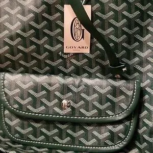 Authentic Fake Leather Goyard Tote Green Goyard Tote Real Vs Fake